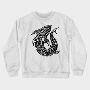 Shark Maori Tattoo Crewneck Sweatshirt